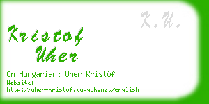 kristof uher business card